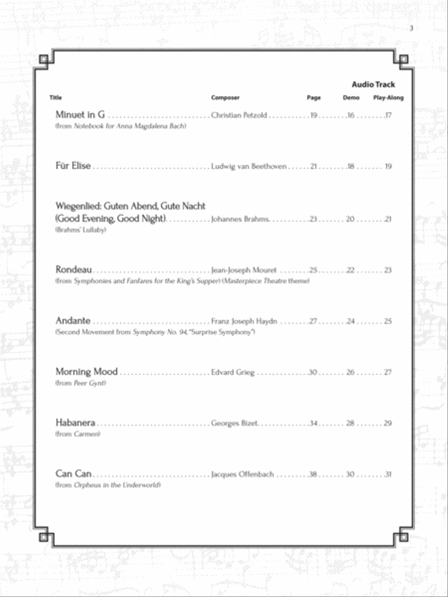 Easy Classical Themes Instrumental Solos for Strings String Orchestra scores gallery preview page 3