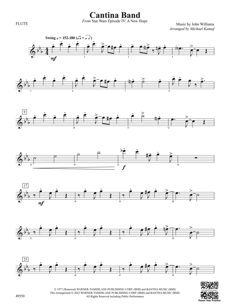 Cantina Band: Flute Cantina Band: Flute Concert Band scores gallery preview page 1