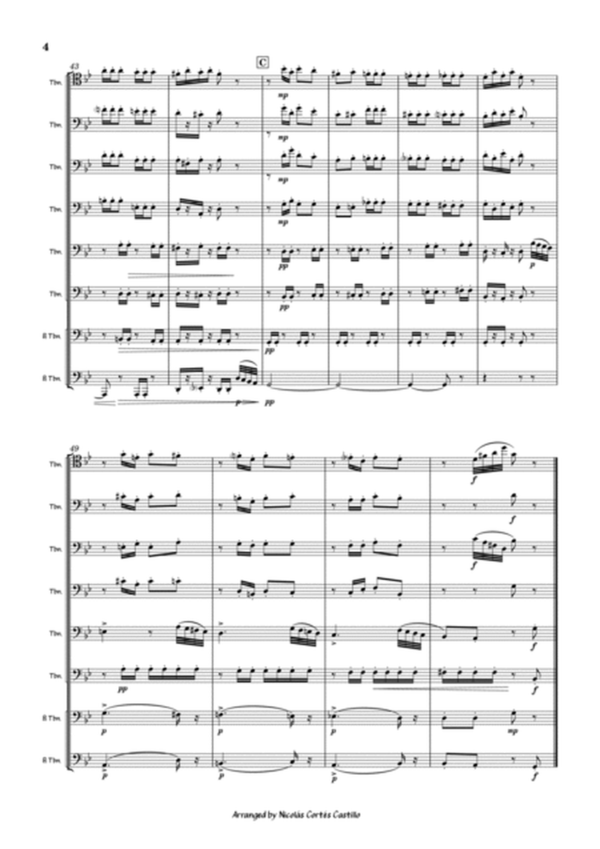 Tchaikovsky - Dance of the Sugar Plum Fairy (The Nutcracker) for trombone choir image number null