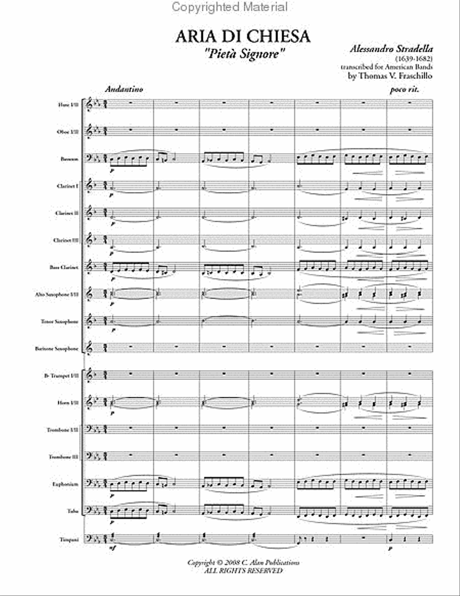Aria di Chiesa Concert Band scores gallery preview page 2