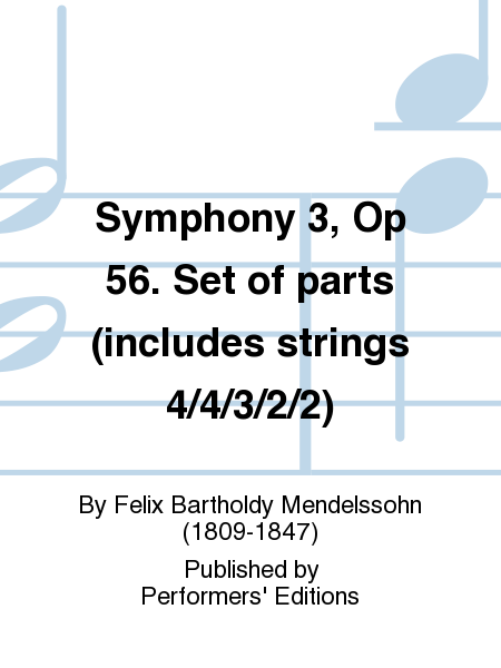 Symphony 3, Op 56. Set of parts (includes strings 4/4/3/2/2)