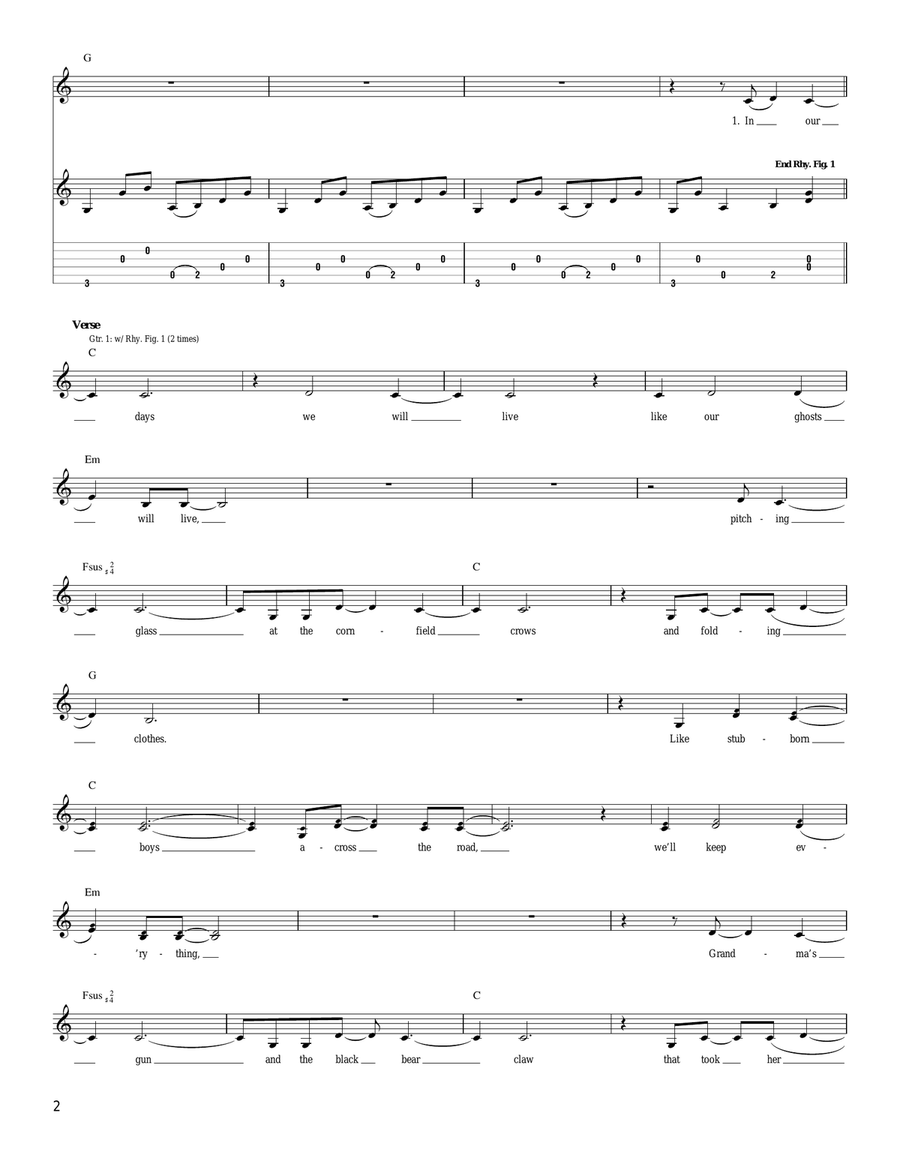 Resurrection Fern Resurrection Fern Acoustic Guitar scores gallery preview page 2