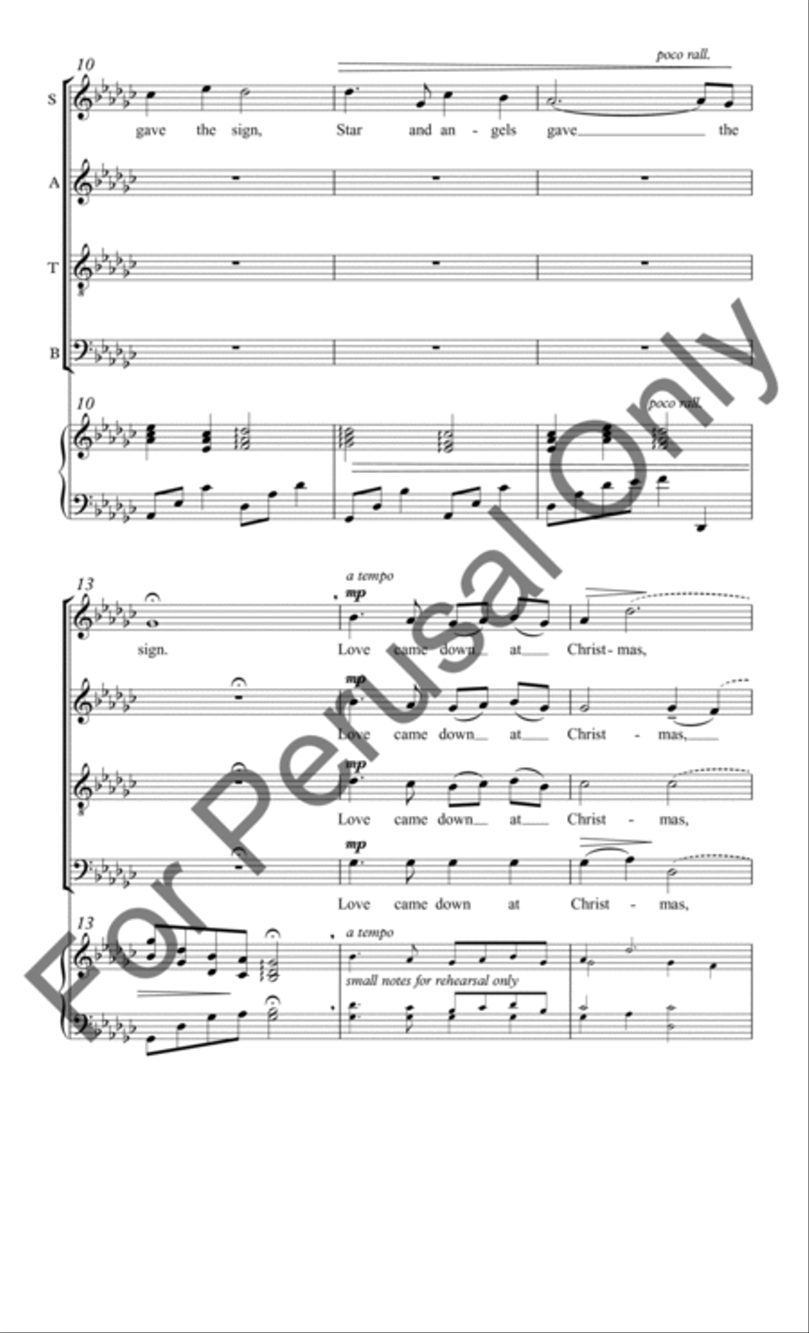 Love Came Down at Christmas (Choral Score) 4-Part scores gallery preview page 3