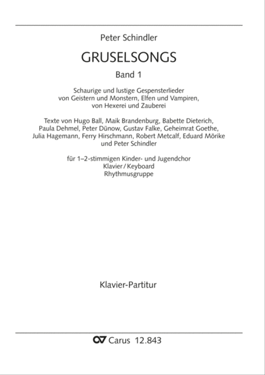 Gruselsongs, Band 1 Gruselsongs, Band 1 Score scores gallery preview page 2