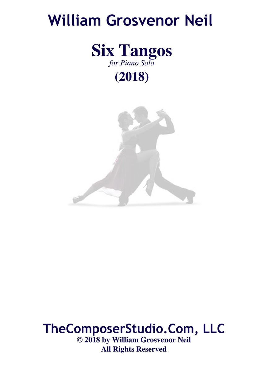 Book cover for Six Tangos for Piano Solo