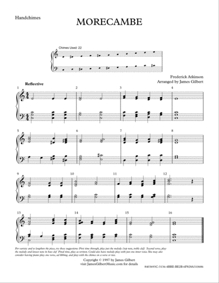 Spirit of God, Descend Upon My Heart [MORECAMBE] Handbell Choir scores gallery preview page 1