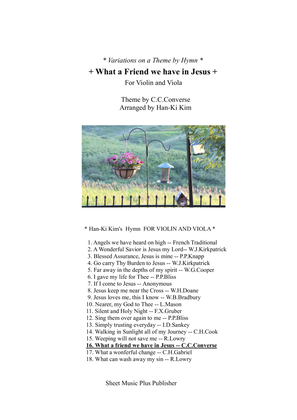 Book cover for What a friend we have in Jesus (For Violin and Viola)