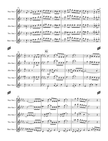 La Cucaracha (for Saxophone Quartet SATB or AATB) image number null