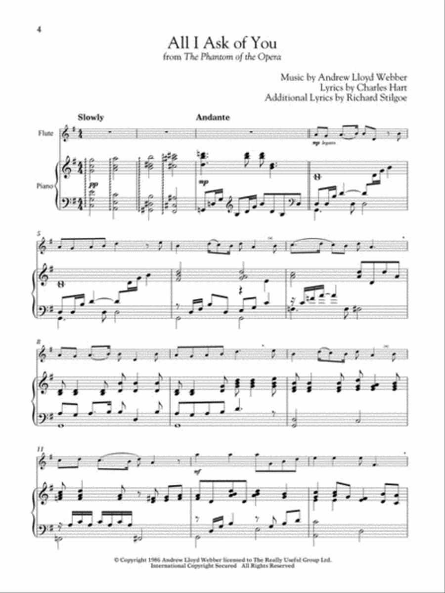 Broadway Songs for Classical Players – Flute and Piano Flute Solo scores gallery preview page 3