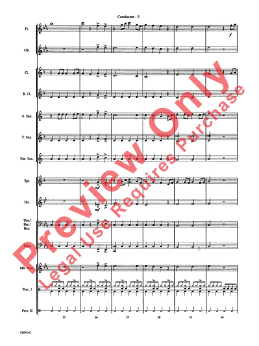 Eye of the Tiger Concert Band scores gallery preview page 8