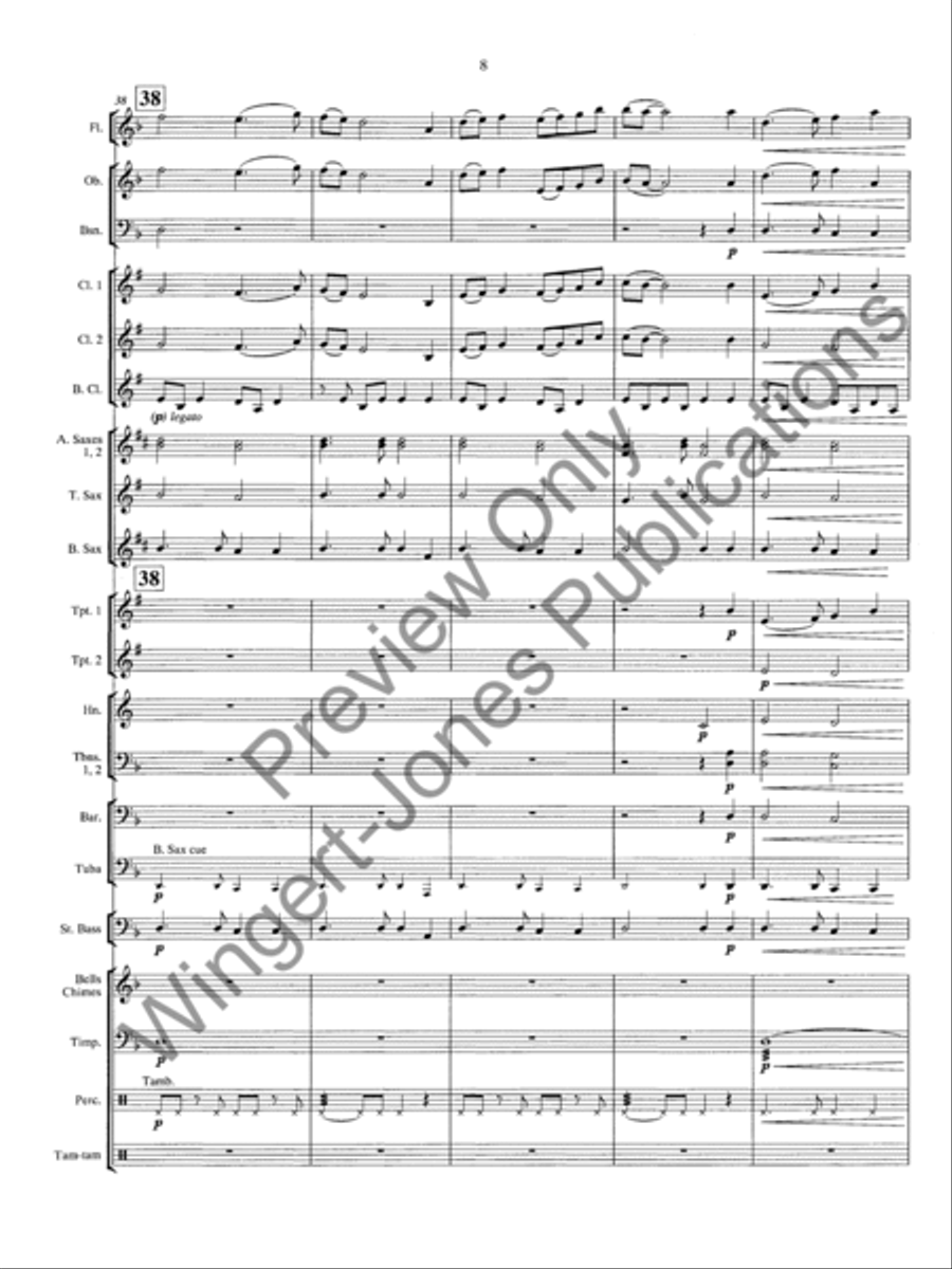Rising Of The Assidium Moon Concert Band scores gallery preview page 13
