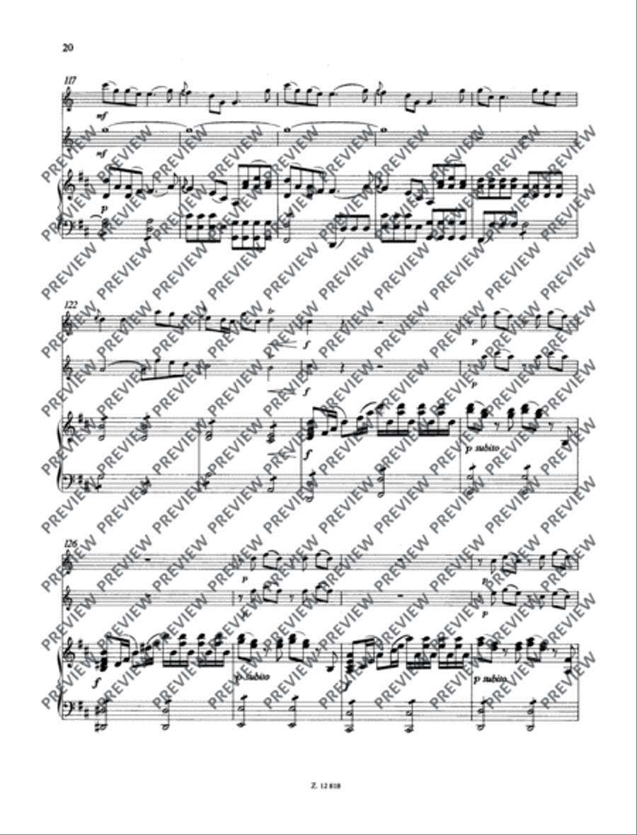 Concertino D major Piano scores gallery preview page 21