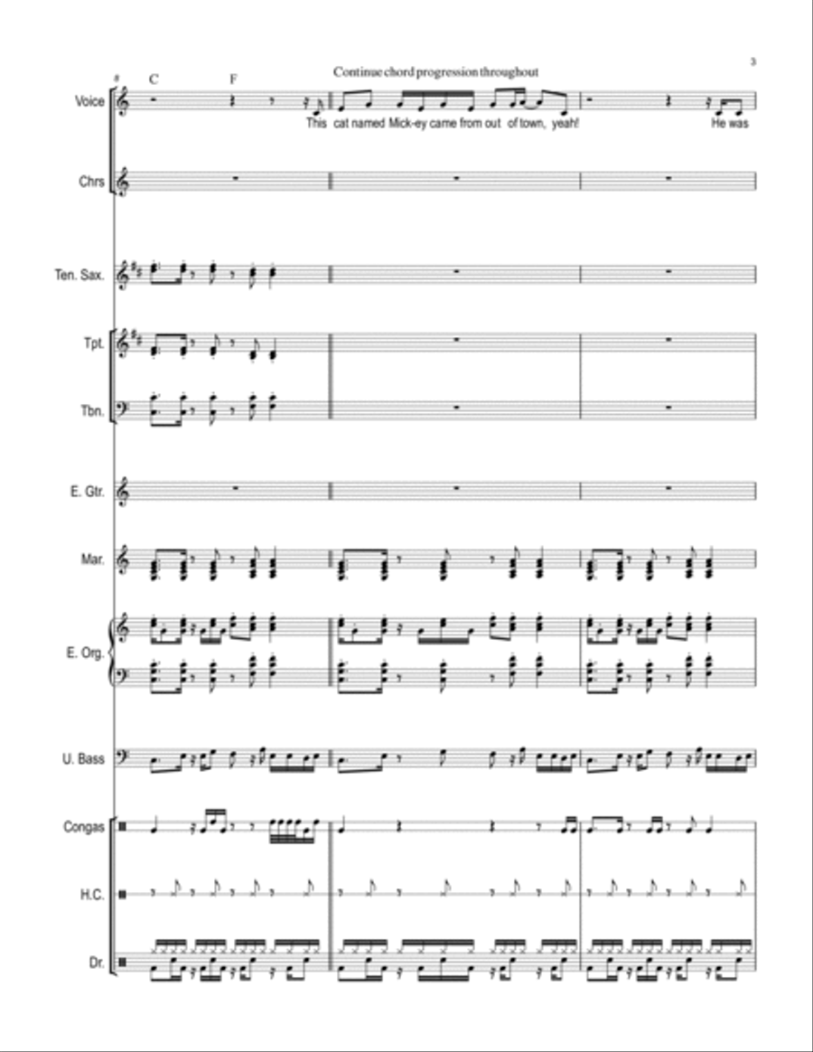 Mickey's Monkey Mickey's Monkey Large Ensemble scores gallery preview page 3