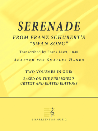 Book cover for Serenade by Schubert, Transcribed by Franz Liszt -- for Smaller Hands