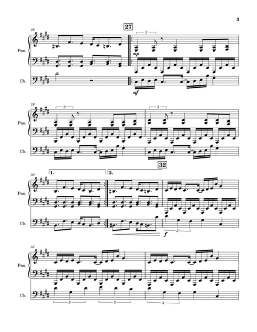 Bergentrückung Double Bass scores gallery preview page 3