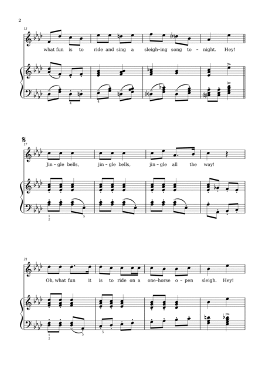 Jingle Bells Voice scores gallery preview page 2