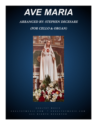 Book cover for Ave Maria (for Cello solo - Organ accompaniment)