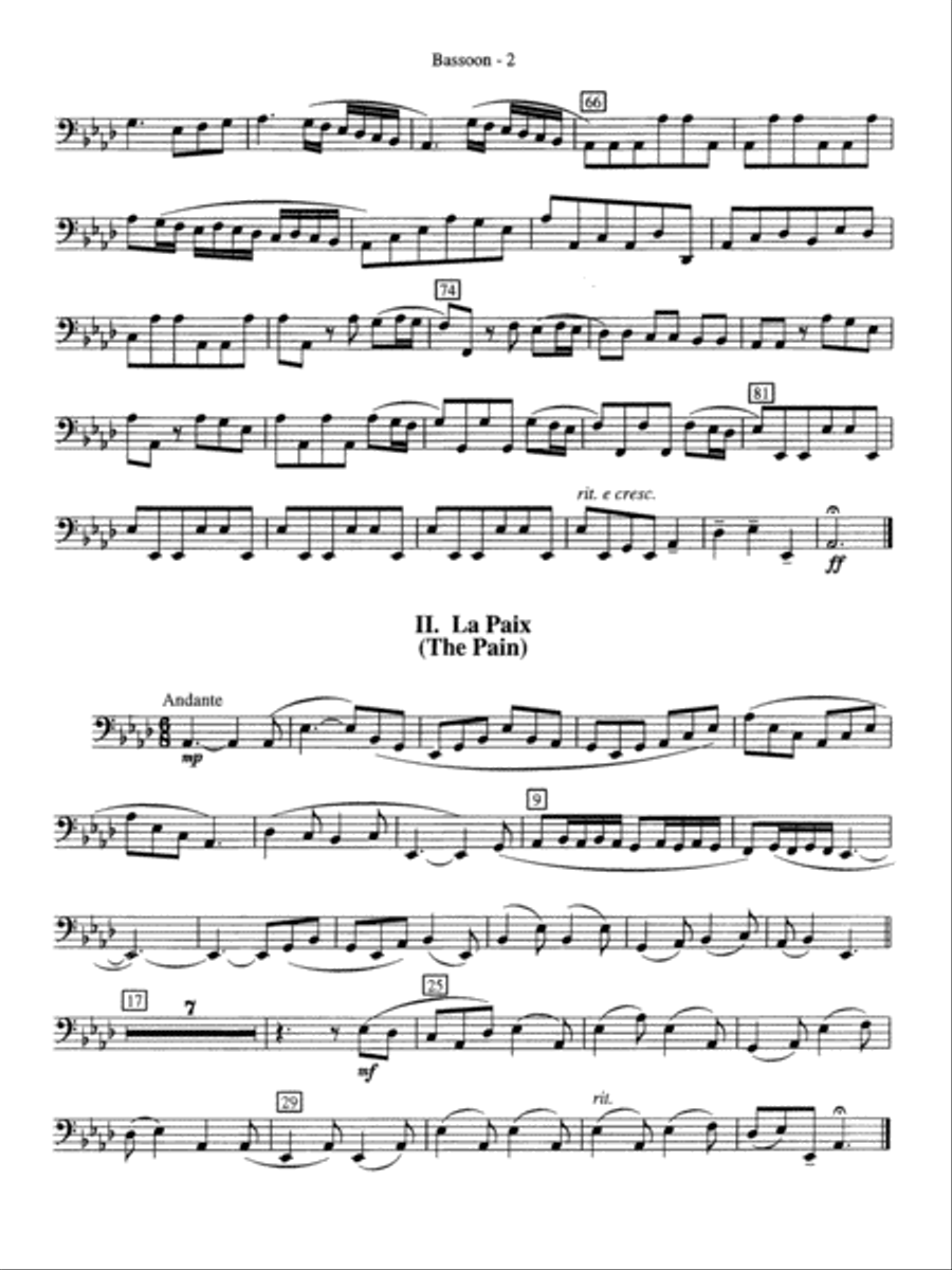Royal Fireworks Music: Bassoon Concert Band scores gallery preview page 2