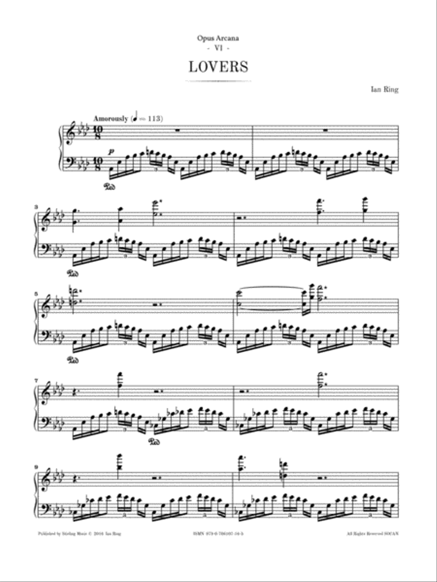 Ian Ring - Opus Arcana - 6 - Lovers Piano Solo scores gallery preview page 3