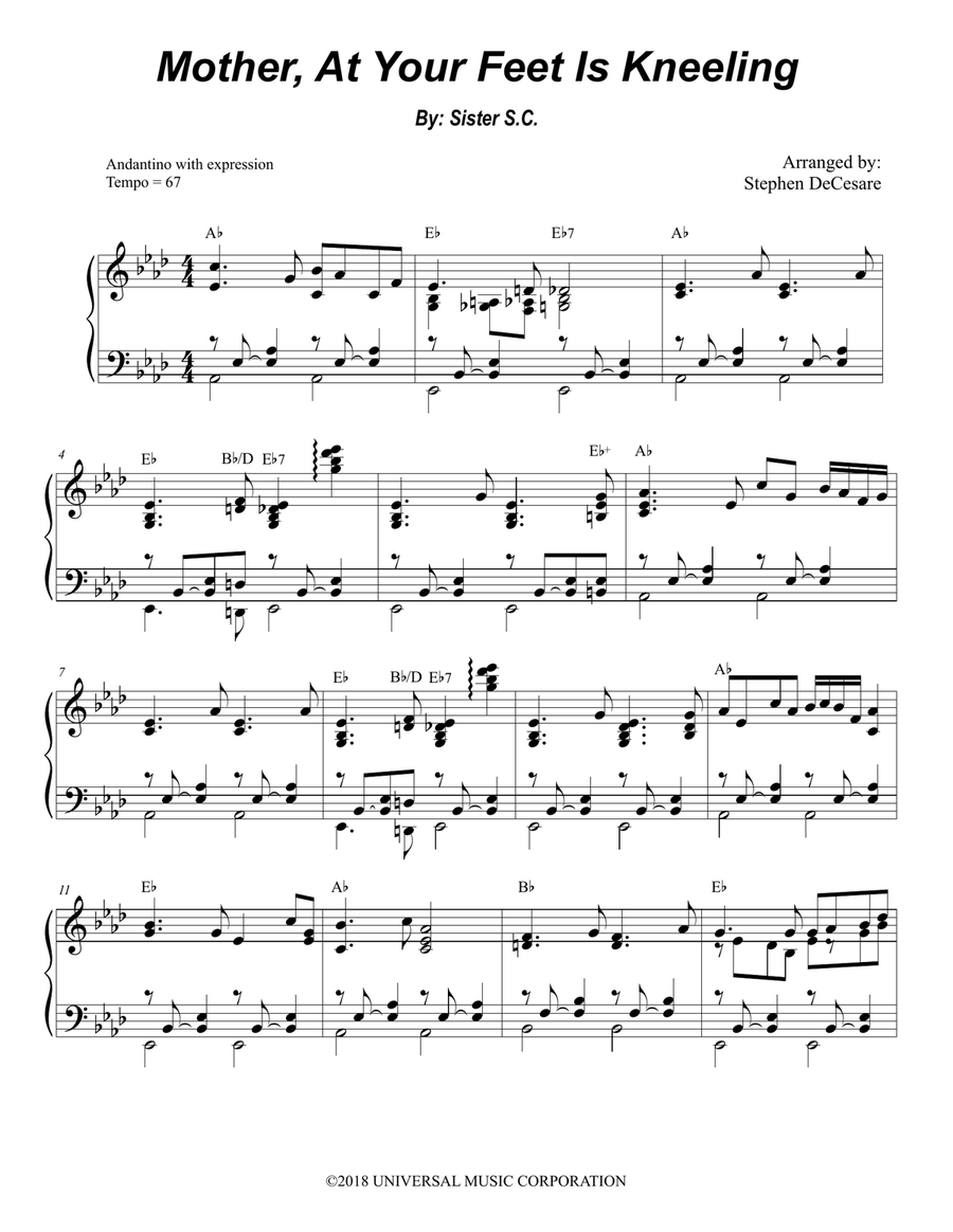 Mother At Your Feet Is Kneeling Brass Ensemble scores gallery preview page 6