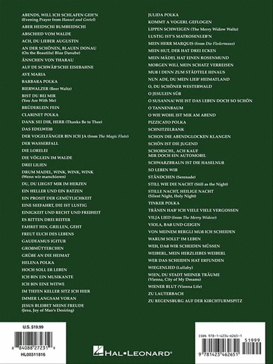 The Big Book of German Songs Piano, Vocal, Guitar scores gallery preview page 2