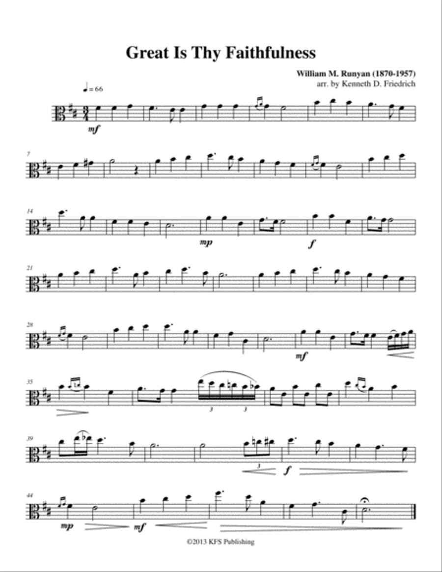 52 Selected Hymns for the Solo Performer - viola Viola Solo scores gallery preview page 6