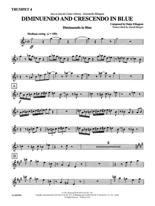 Diminuendo and Crescendo in Blue: 4th B-flat Trumpet