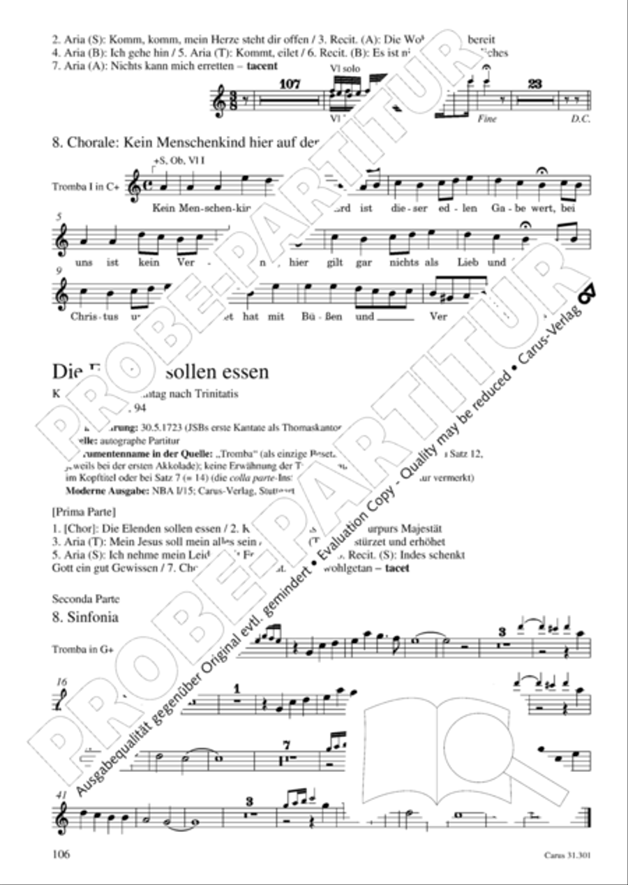 Bach for Brass 1: Cantatas I Voice scores gallery preview page 115
