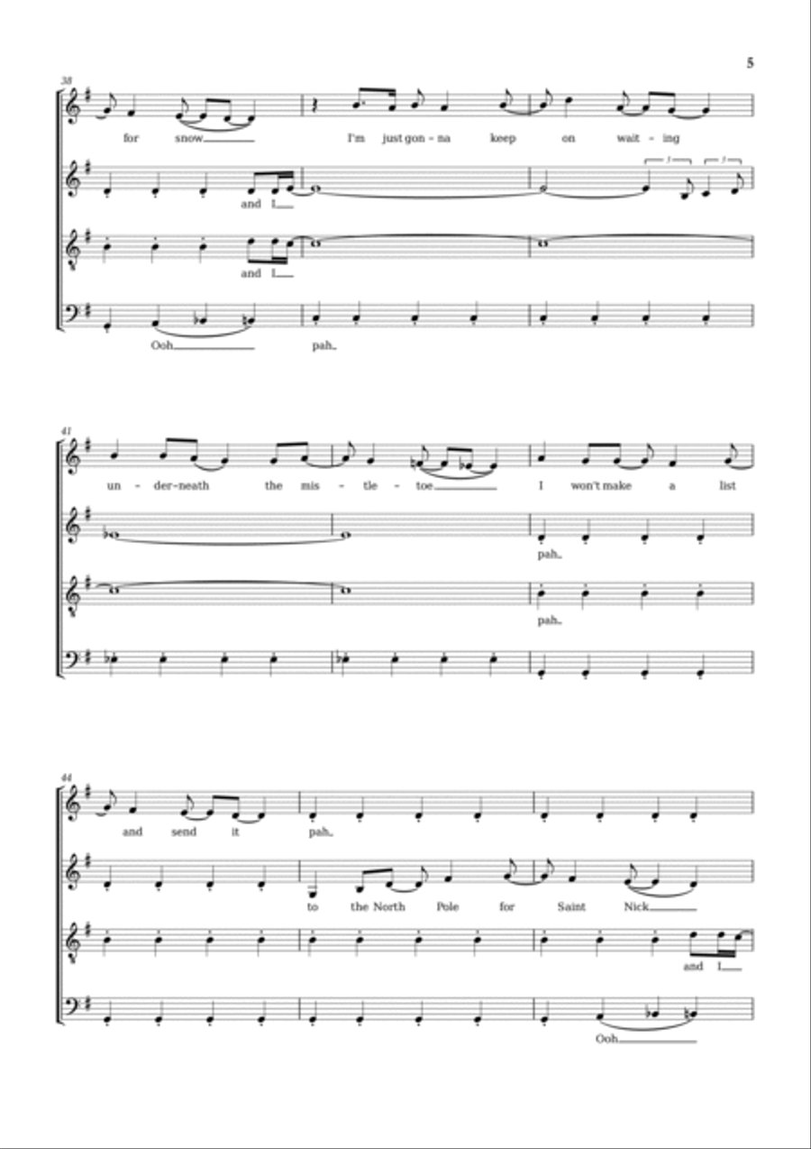 All I Want For Christmas Is You 4-Part scores gallery preview page 5