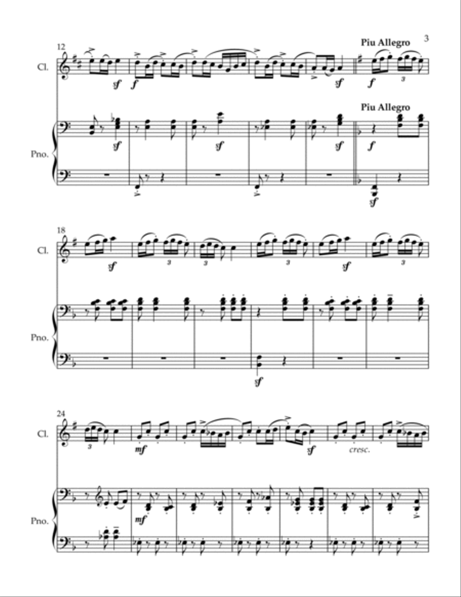 Romanian Folk Dances Little One Clarinet Solo scores gallery preview page 3