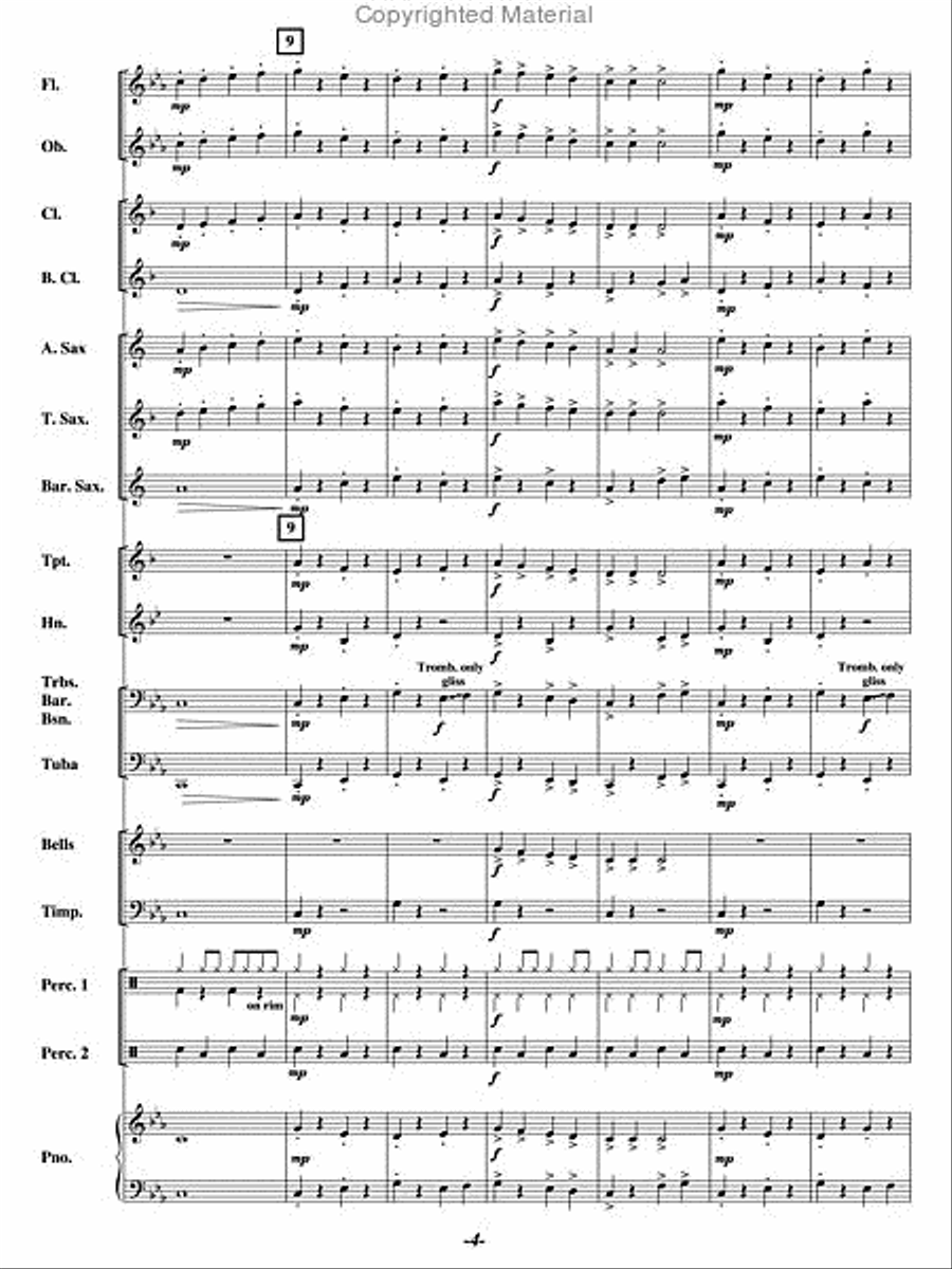 12 The Clock Strikes Concert Band scores gallery preview page 3