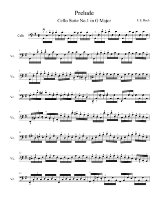 Prelude from Cello Suite No.1 in G Major