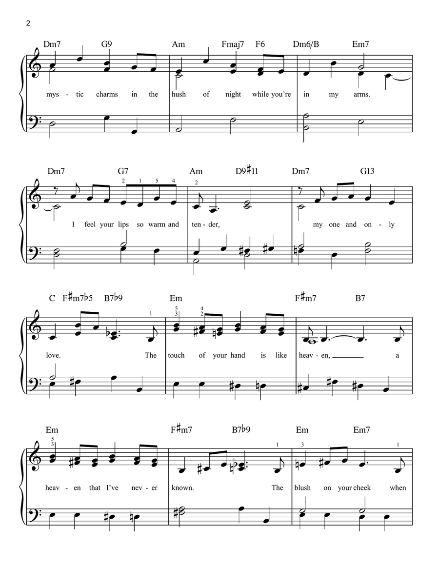 My One And Only Love Easy Piano scores gallery preview page 2