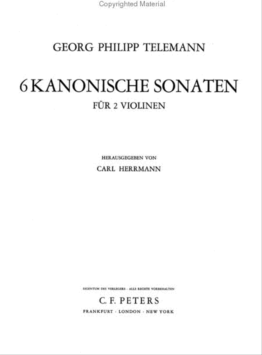 Canonic Sonatas