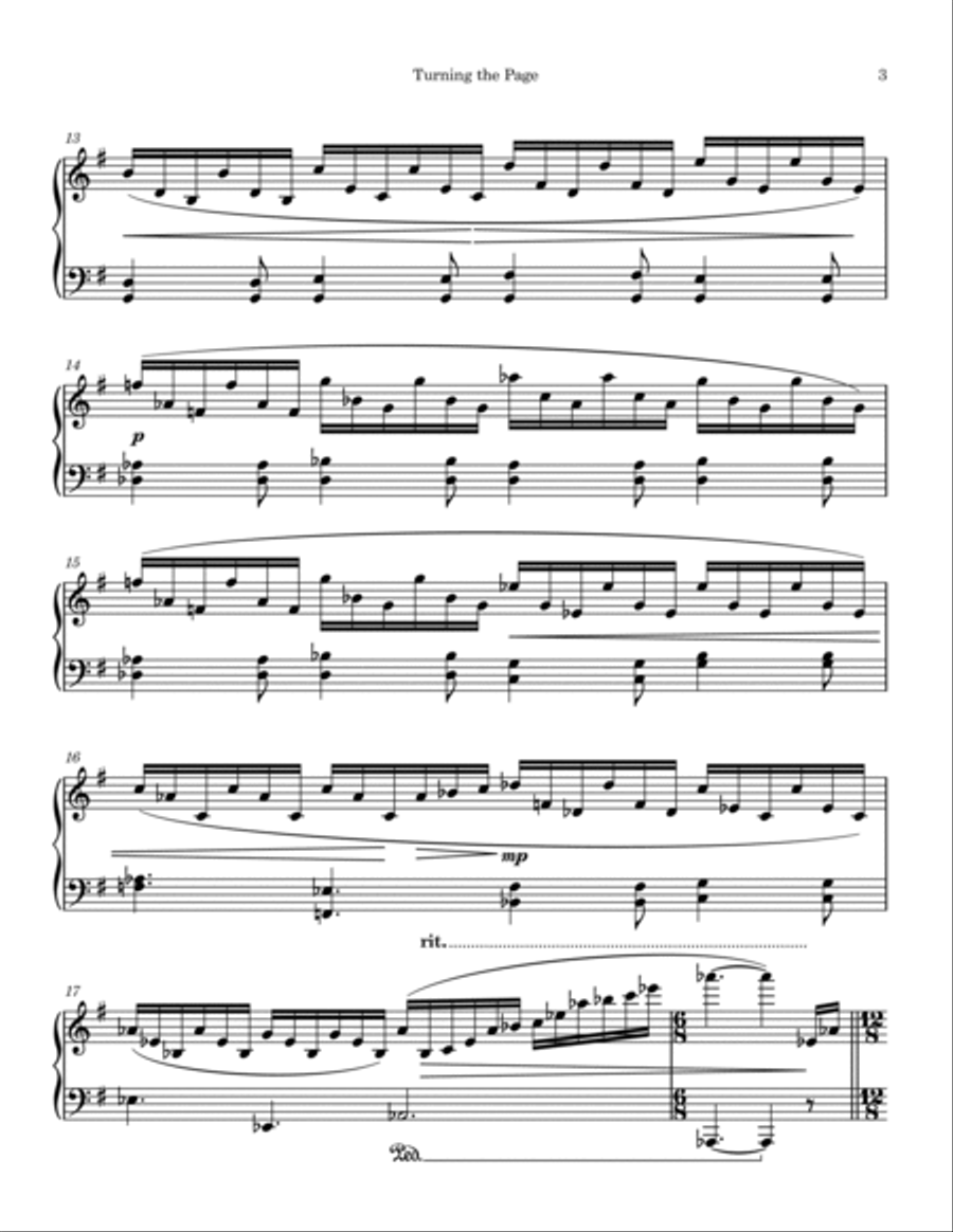 Turning the Page Turning the Page Piano Solo scores gallery preview page 3