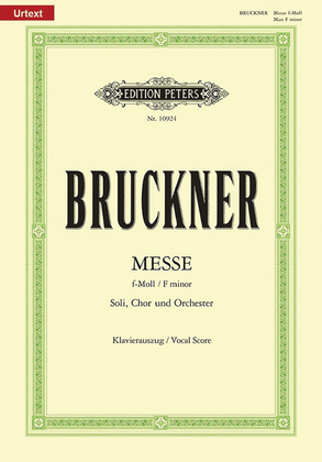 Book cover for Mass in F minor WAB 28 (Vocal Score)