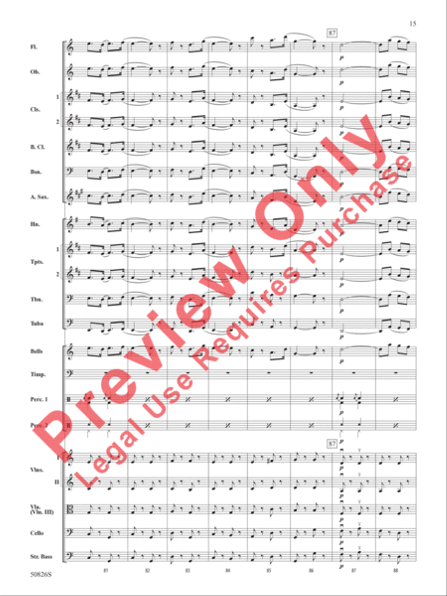 Overture from Carmen Full Orchestra scores gallery preview page 16
