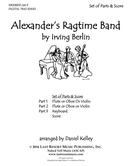 Alexander's Ragtime Band for C Instrument and Piano Trio