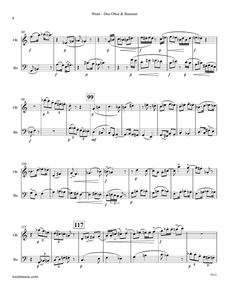 Circus for oboe & bassoon (6 ‘20) Woodwind Duet scores gallery preview page 4