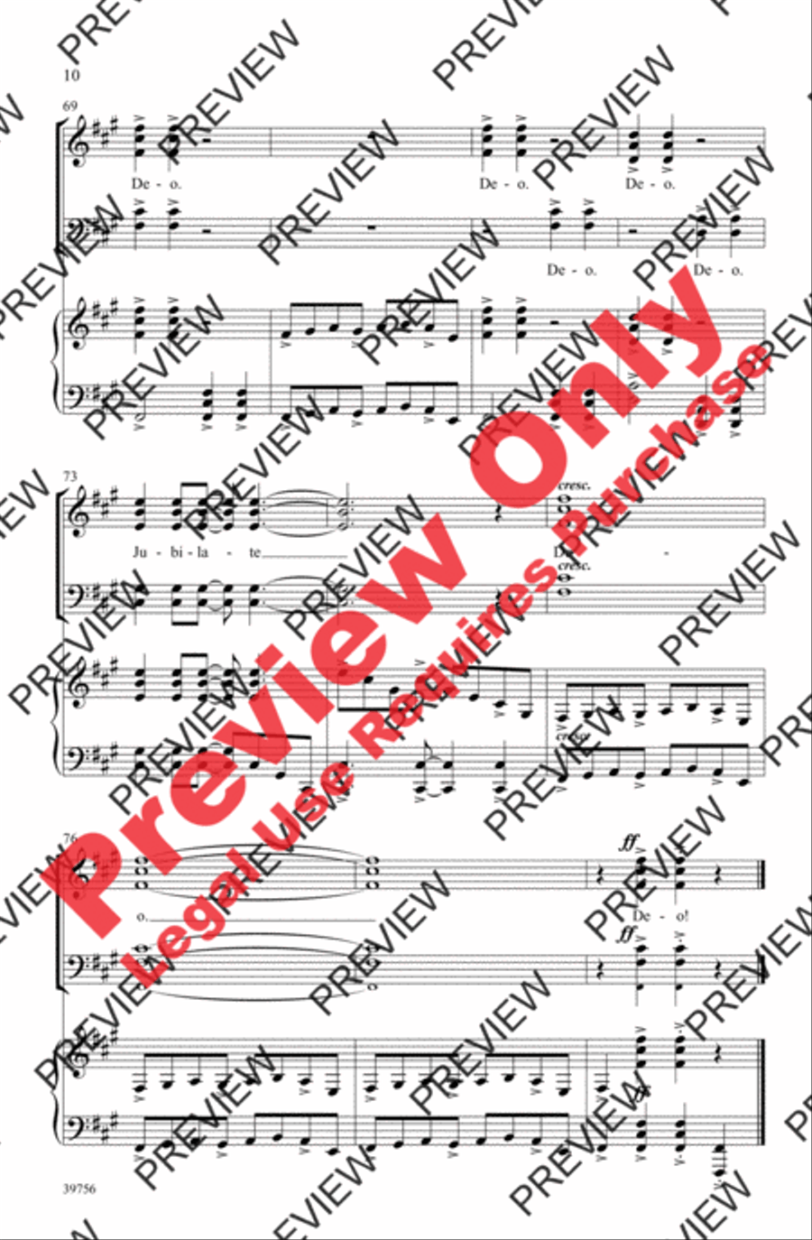 Exsultate, Jubilate Deo Exsultate, Jubilate Deo 4-Part scores gallery preview page 9