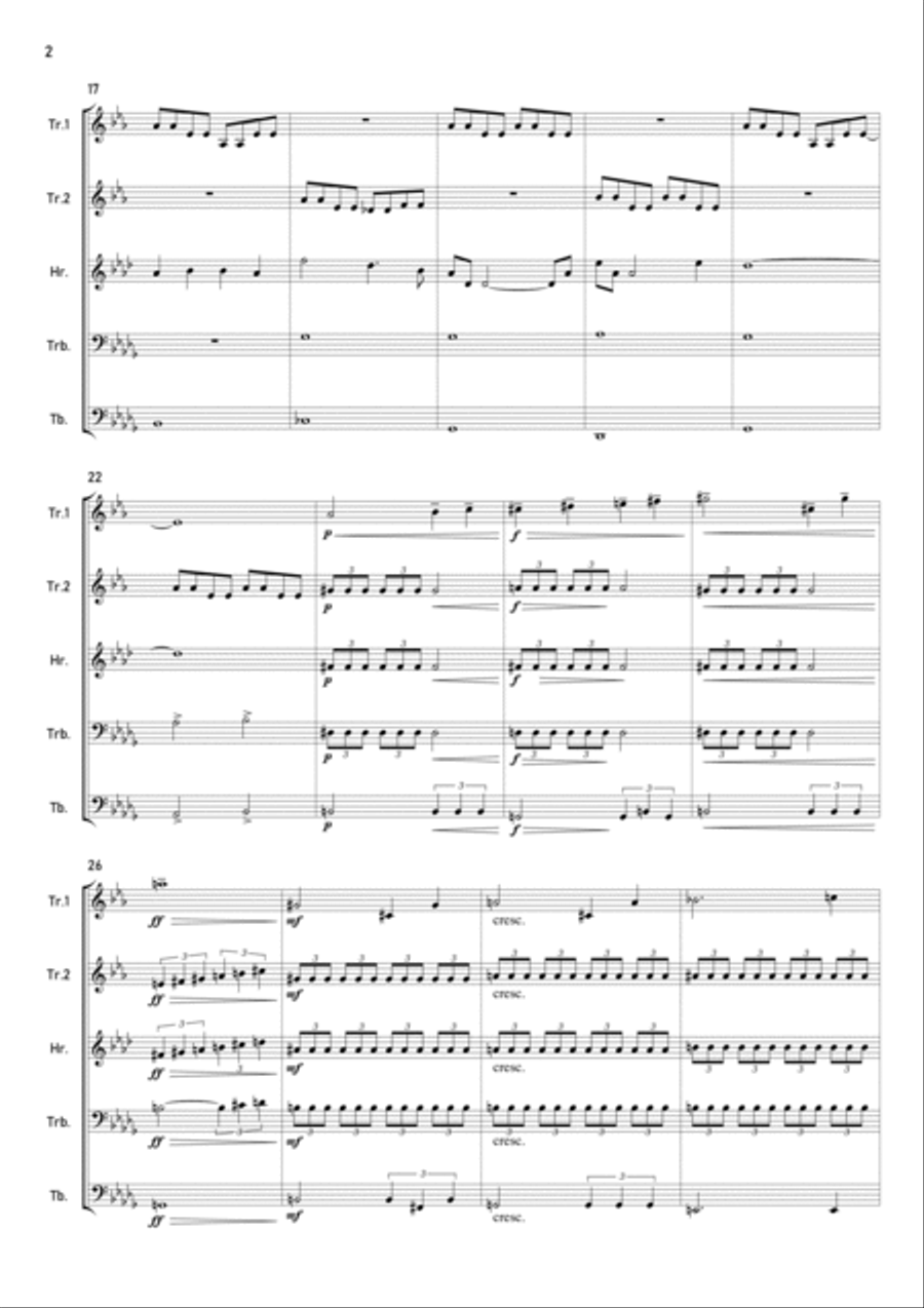 Star Trek - Voyager(r) Brass Quintet scores gallery preview page 2