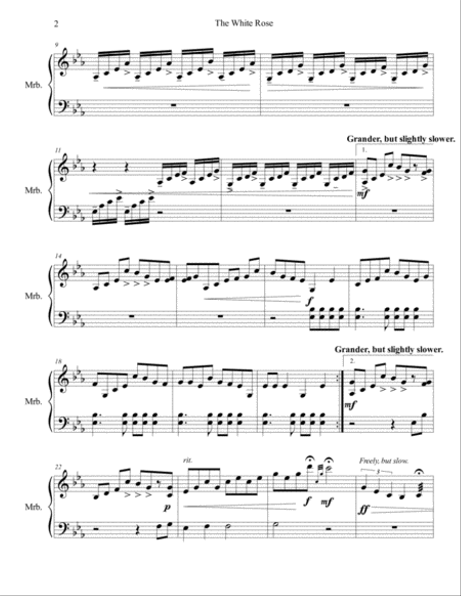 The White Rose Marimba scores gallery preview page 2