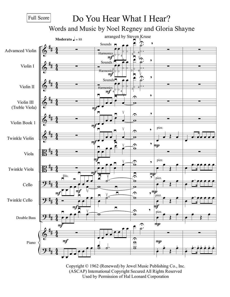 Do You Hear What I Hear String Orchestra scores gallery preview page 4