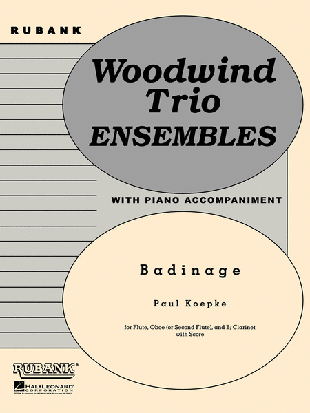 Badinage (Flute, Oboe, Or 2nd Flute) - Woodwind Trios With Score