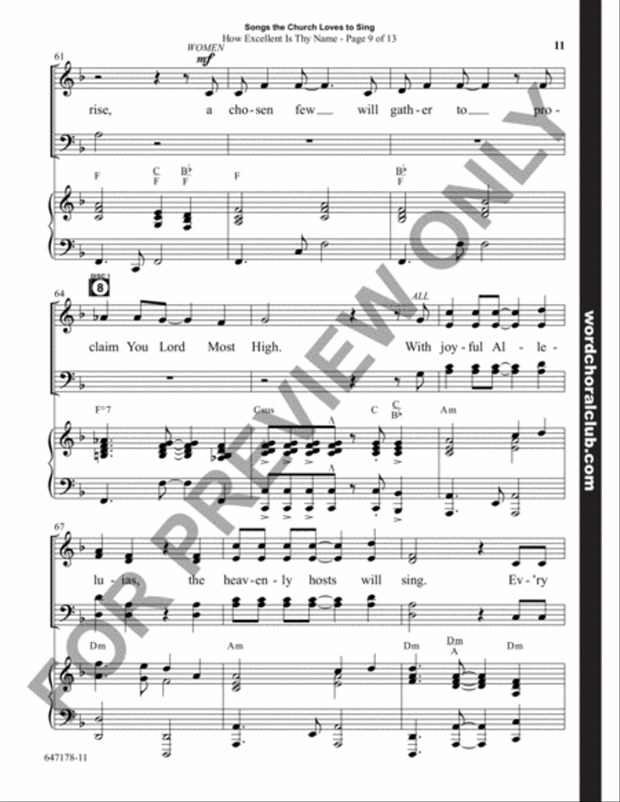 Songs the Church Loves to Sing - Choral Book 4-Part scores gallery preview page 12