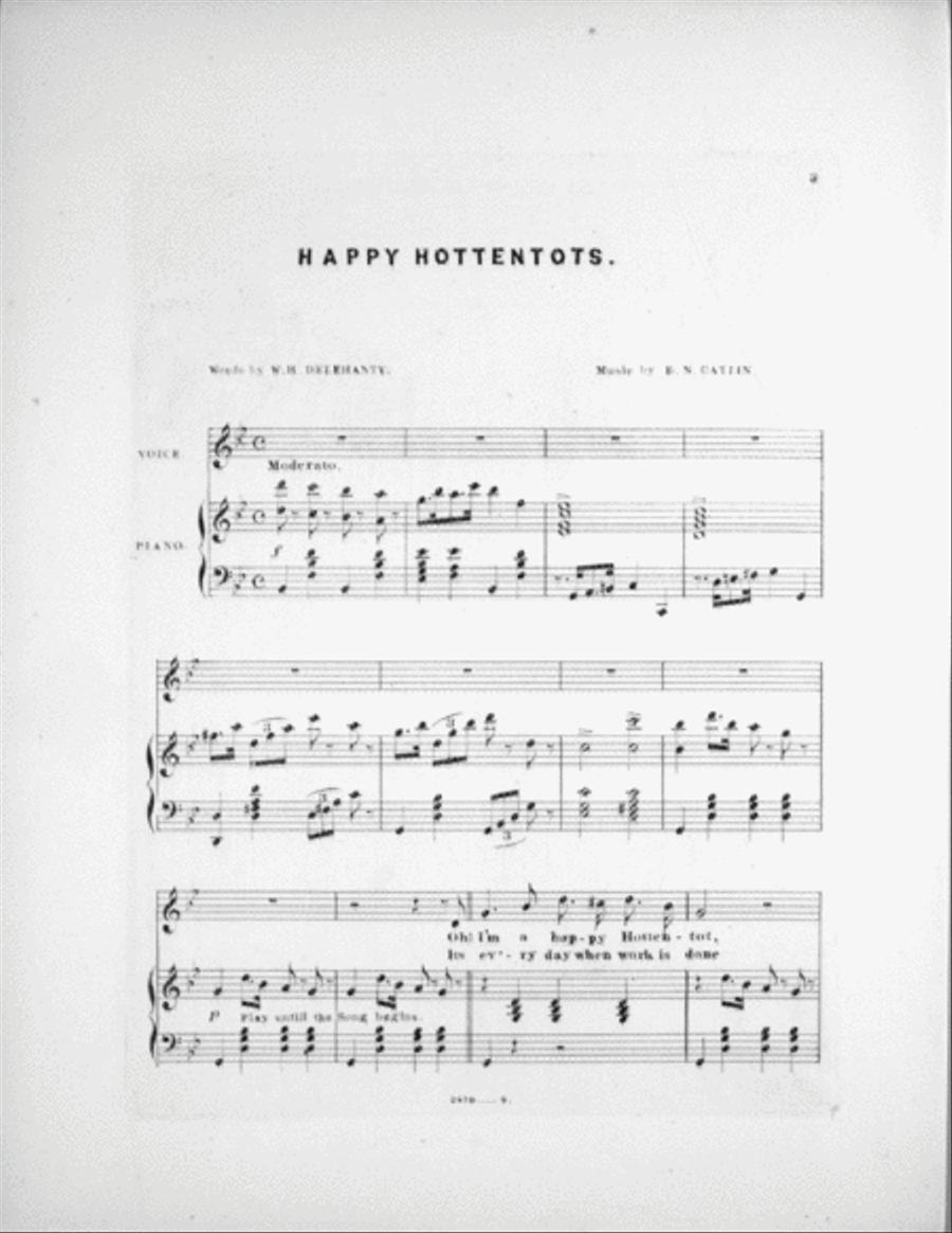 Delehanty & Hengler's Songs & Dances. Happy Hottentots Voice scores gallery preview page 2