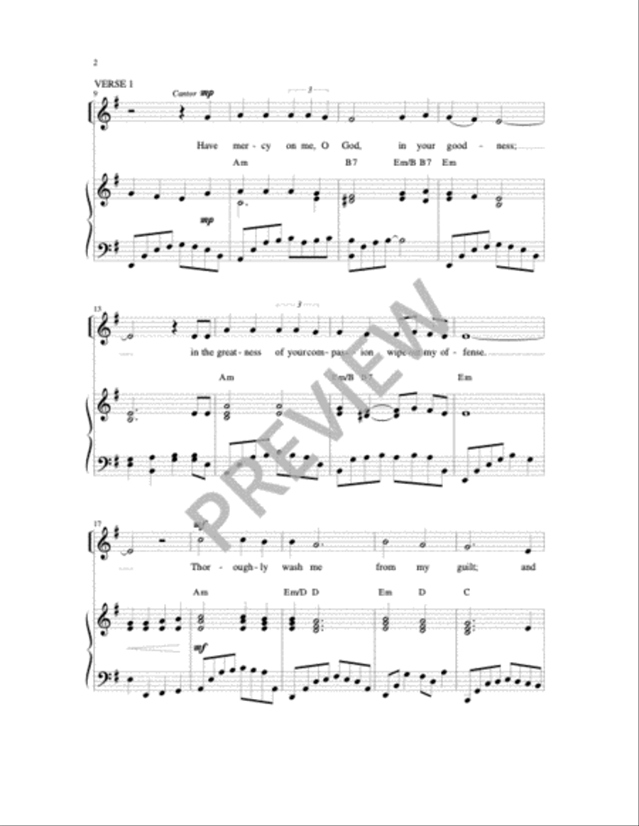 Be Merciful O Lord 4-Part scores gallery preview page 4