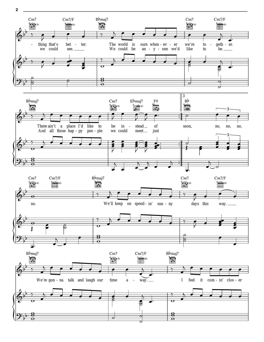 Groovin' Piano, Vocal, Guitar scores gallery preview page 2