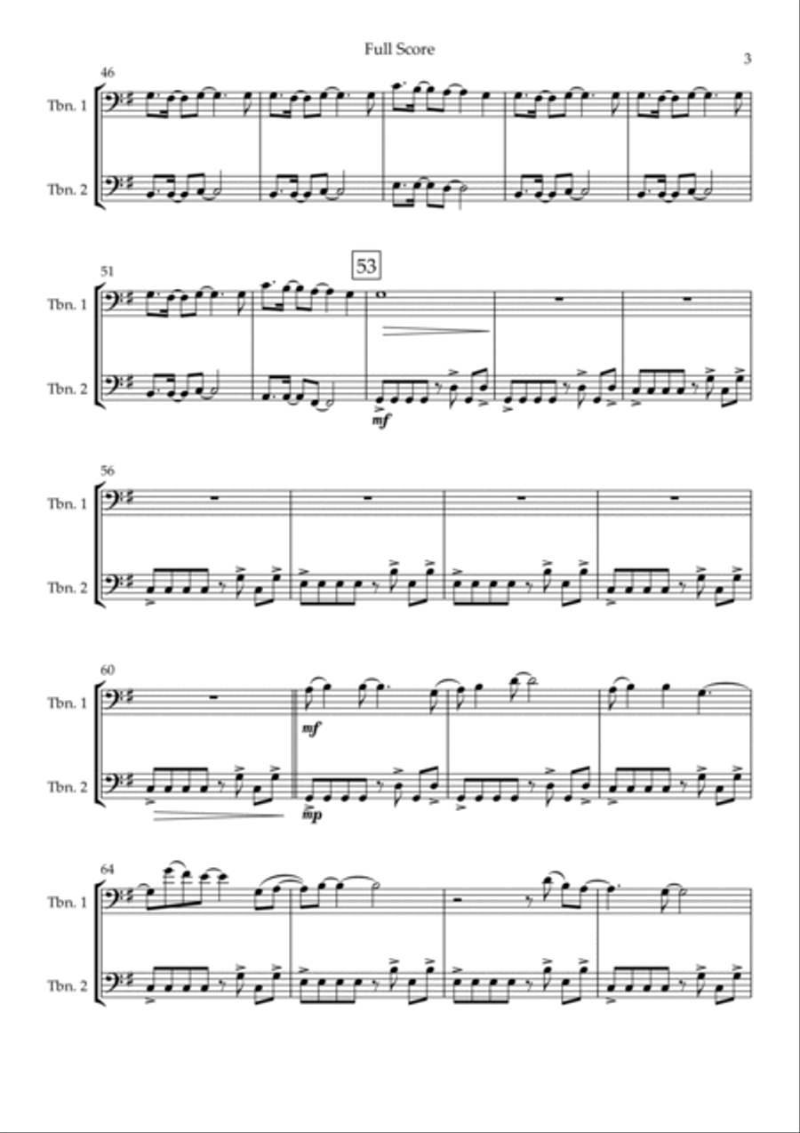 Without You Without You Trombone Duet scores gallery preview page 3