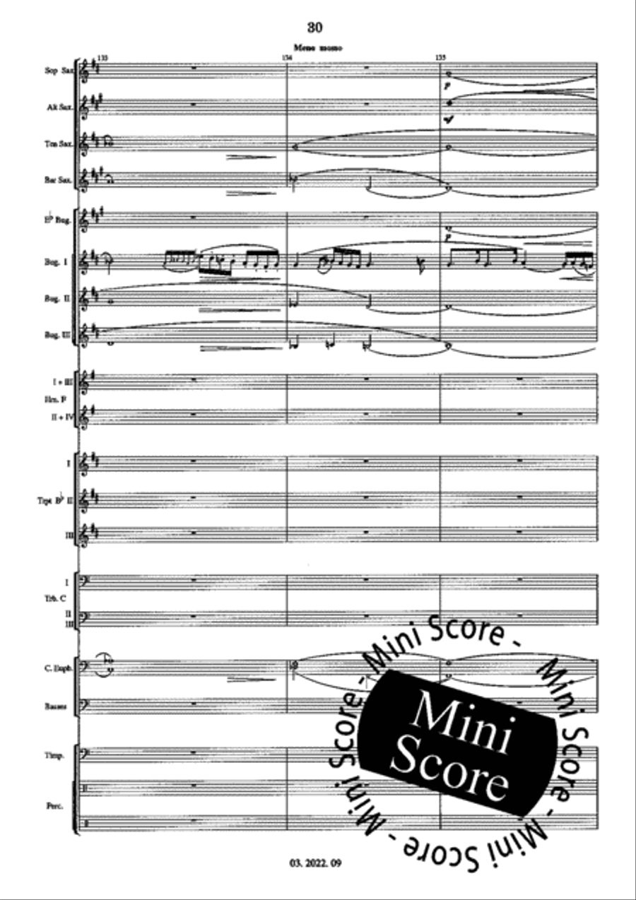 Hungarian Fantasy Fanfare Band scores gallery preview page 34